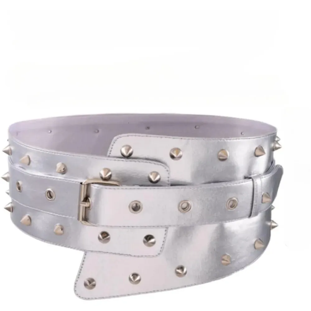 wide silver belts for dresses Silver Wide Belts Gothic Dress Belts Punk Studded... From Kua05, $11.24