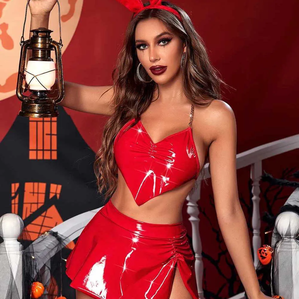 Sexy Set Halloween Lingerie Bunny Latex Cosplay ... From Nxyfad, $16.45