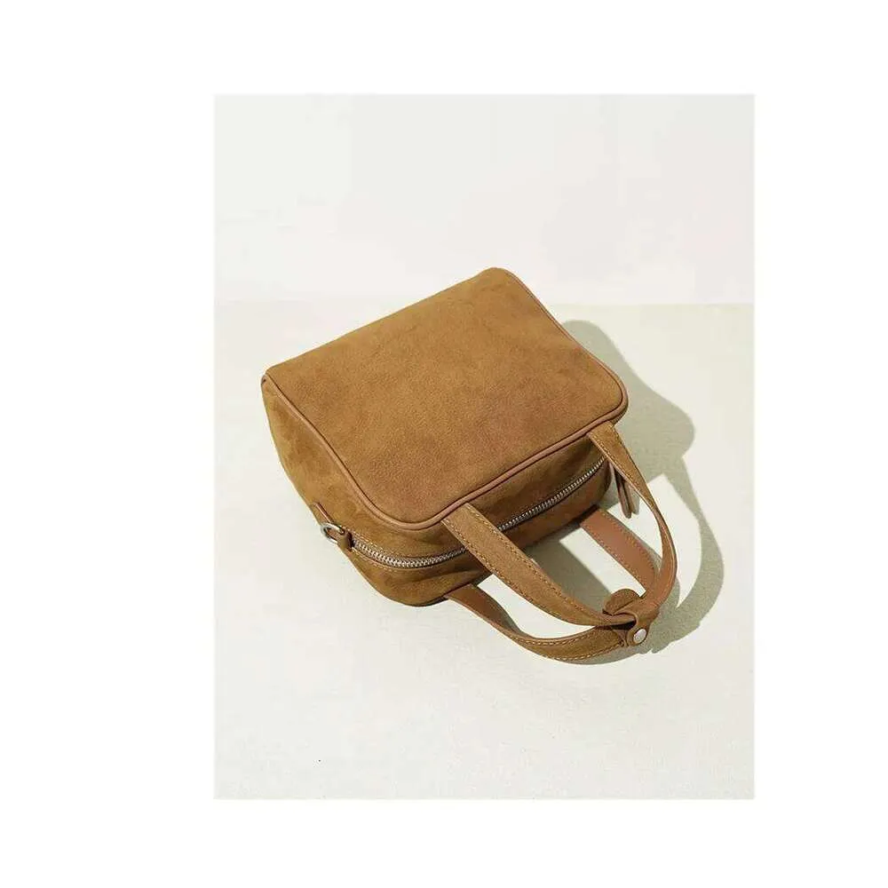 Schoudertas bowling voor dames van echt leer en suède retro stijl_voghion.com