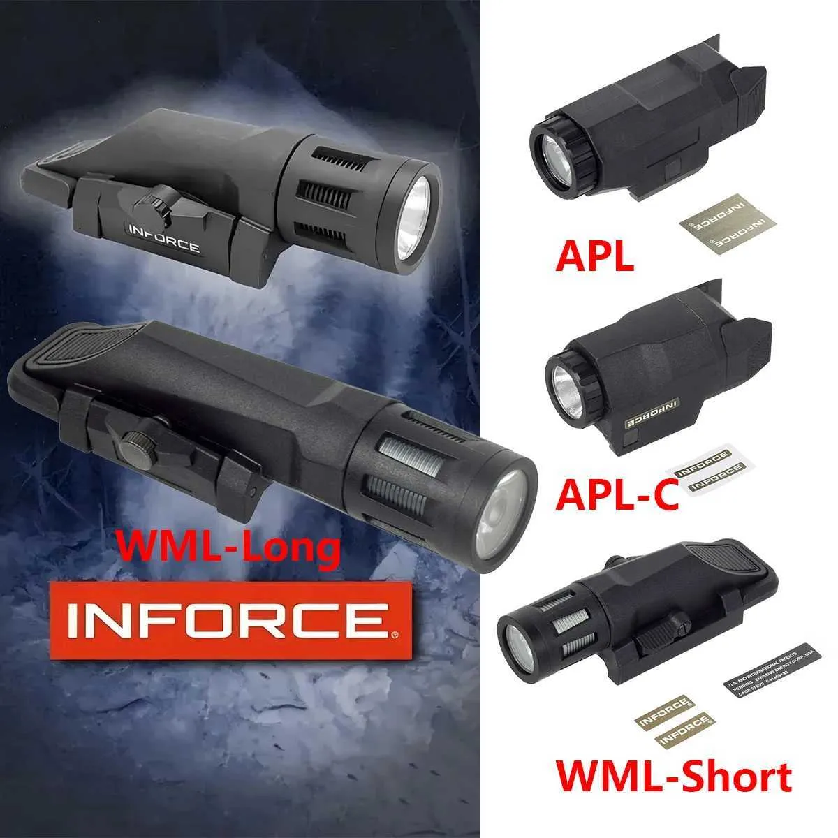 Torch Inforce INFORCE WML APL Nylon Tactical Airsoft Weapon Gun Strobe LED Scout ...