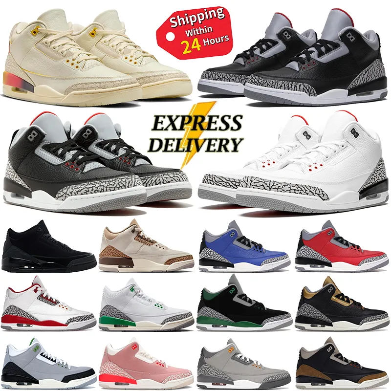 Save Big on Bulk Dhgate Basketball Shoes DHgate 3s Basketball Shoes For  Men Women Designer Sneakers Black Cat White Cement Fire Red Lucky Green