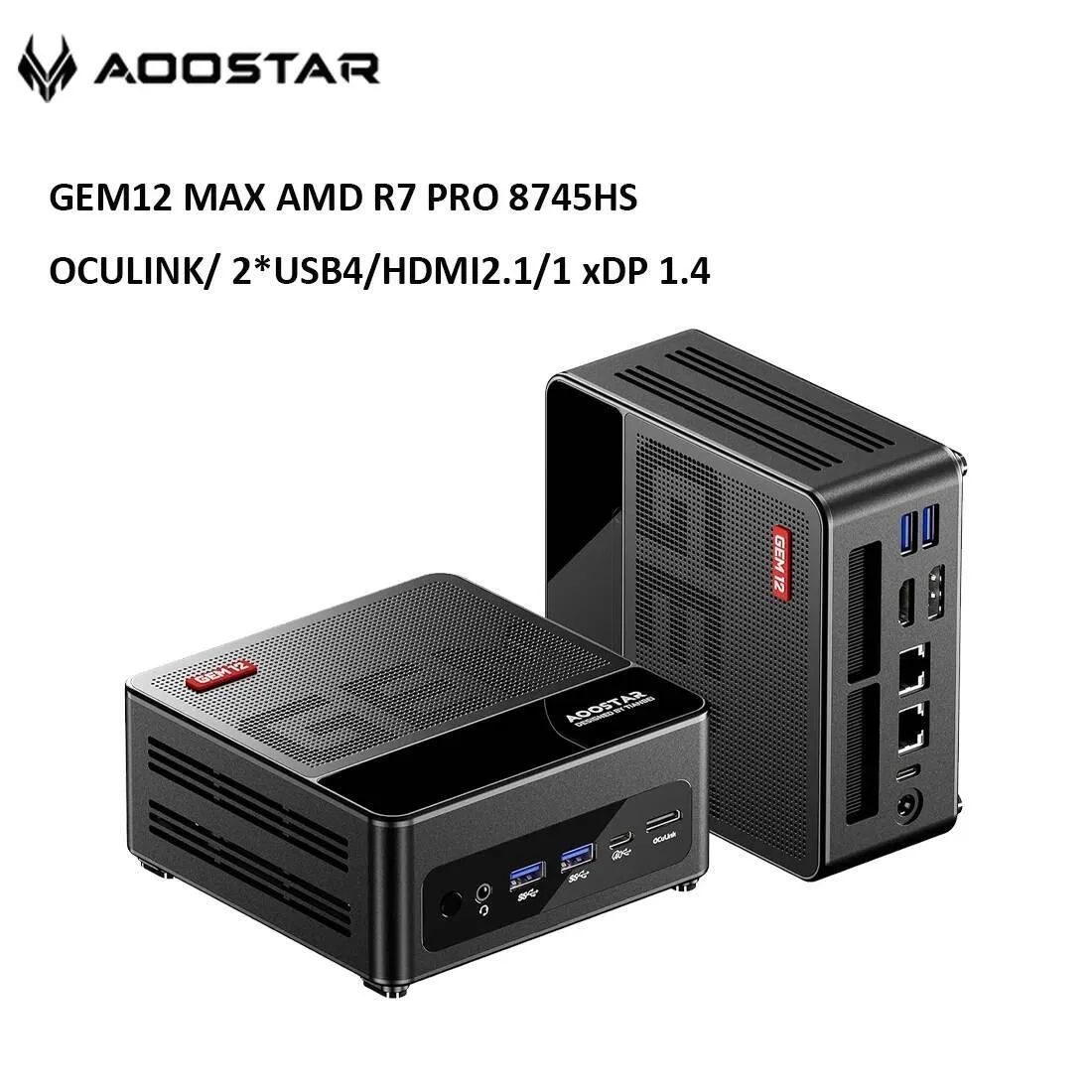 AOOSATR GEM12 MAX Mini PC AMD Ryzen 7 8745HS Processor Radeon 780M ...