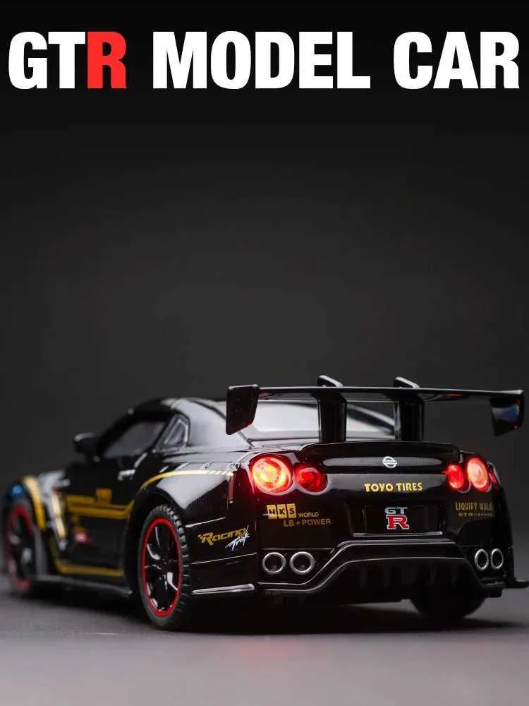 Diecast Alloy Nissan Skyline GTR R35 Nismo GT3 Racing Toy Awd Sports ...