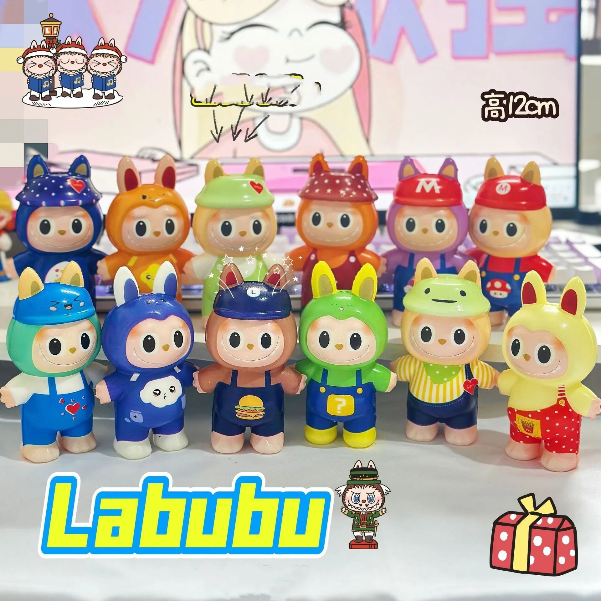 Labubu Stress Relief Toys Cartoon Slow Rebound Pinching Dolls For Kids ...