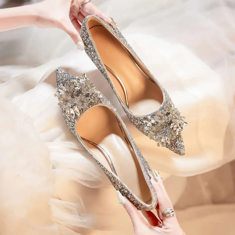champagne colored dress shoes for women Timesize Women's Champagne Color Sandals, New Low-Heel Light Gold Summer  Sandals, High-Heeled Work/Formal/Wedding Dress Shoes, Office Shoes