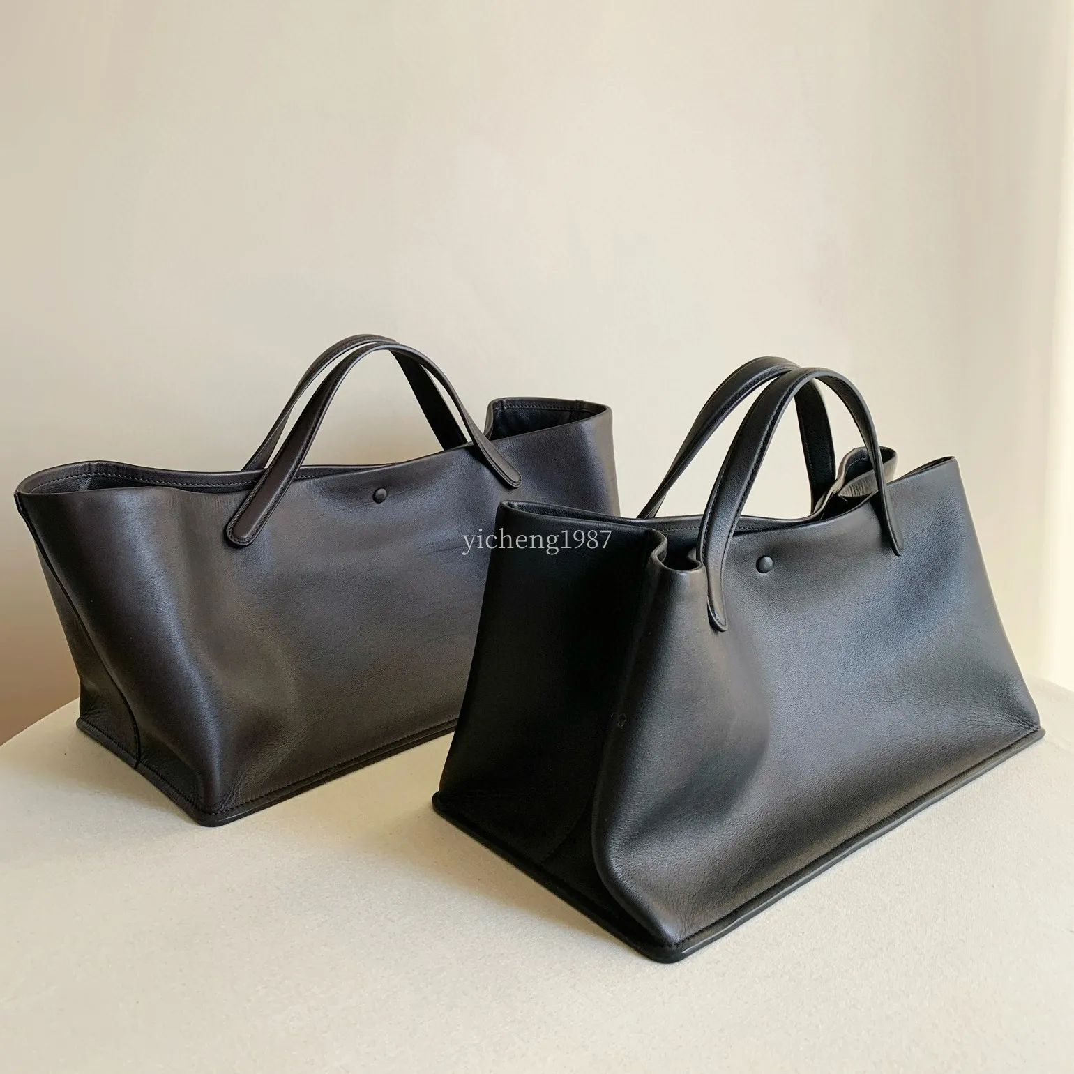 Large Capacity Leather Tote Bag 39cm Designer... From 