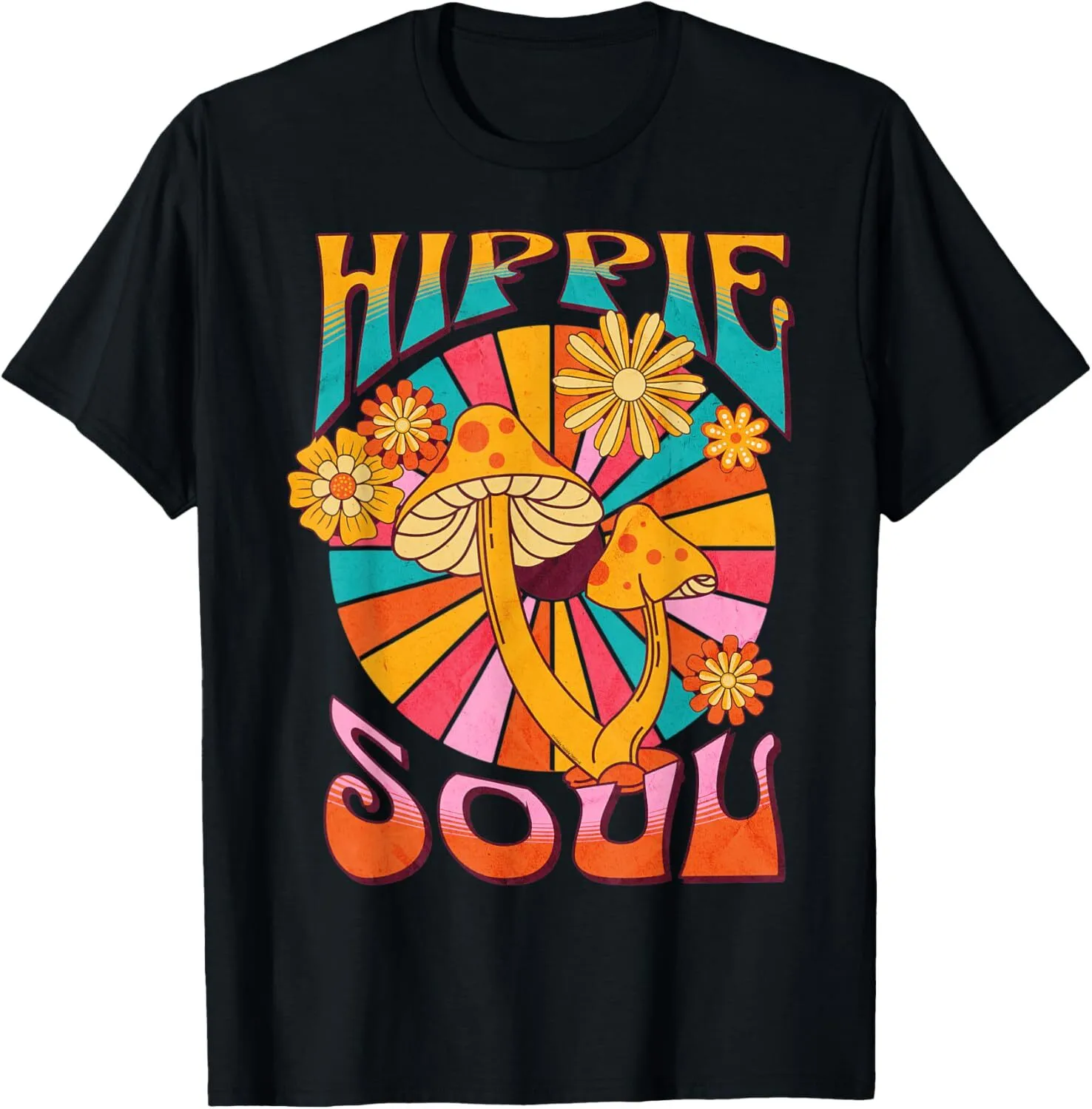 Graphic Tees Maglietta Hippie Hippie Magic Mushroom Tshirt Funny