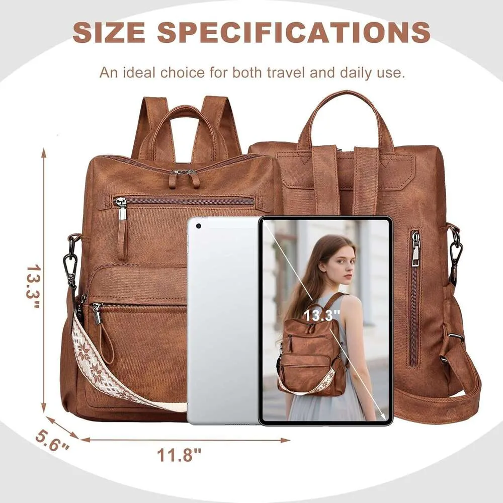 Backpack Purse For Women PU Leather Travel Backpack... From  display picture 3