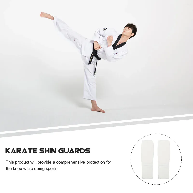 Knee Pads Leather Karate Shin Guards Soft Breathable Taekwondo ...