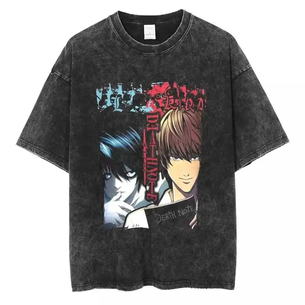 Camisas Death Note Misa Lawliet Wash Camiseta Preta: De $52,07