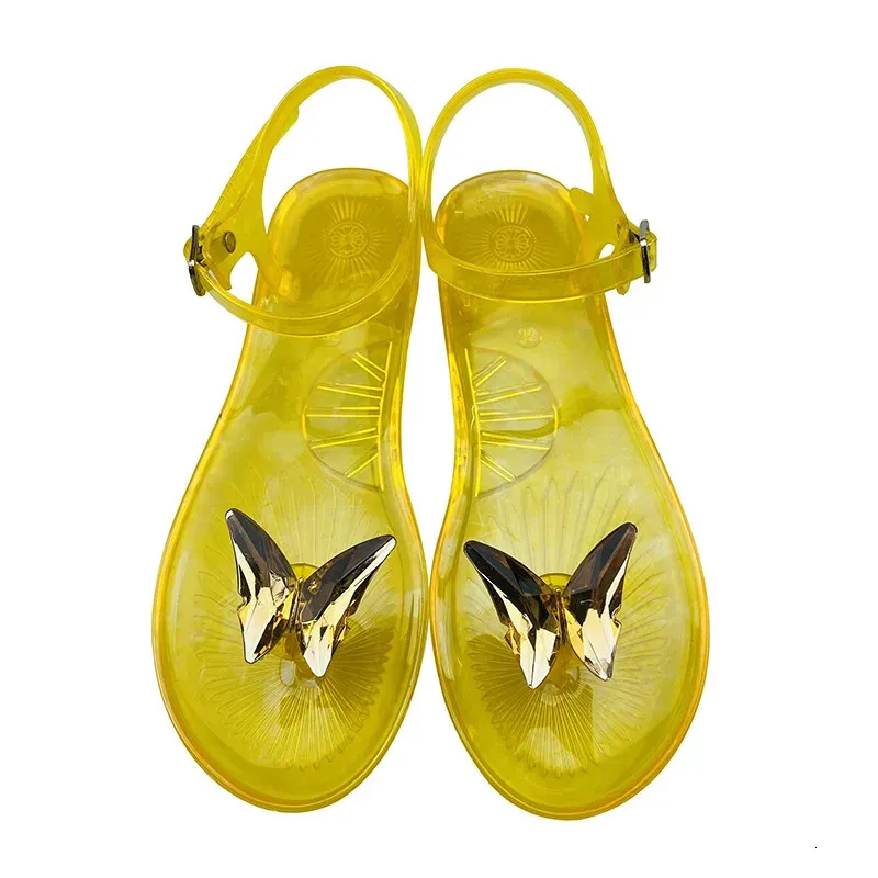Ciabatte Jelly con farfalle, sandali da spiaggia in PVC alla moda per l'estate 250401_voghion.com