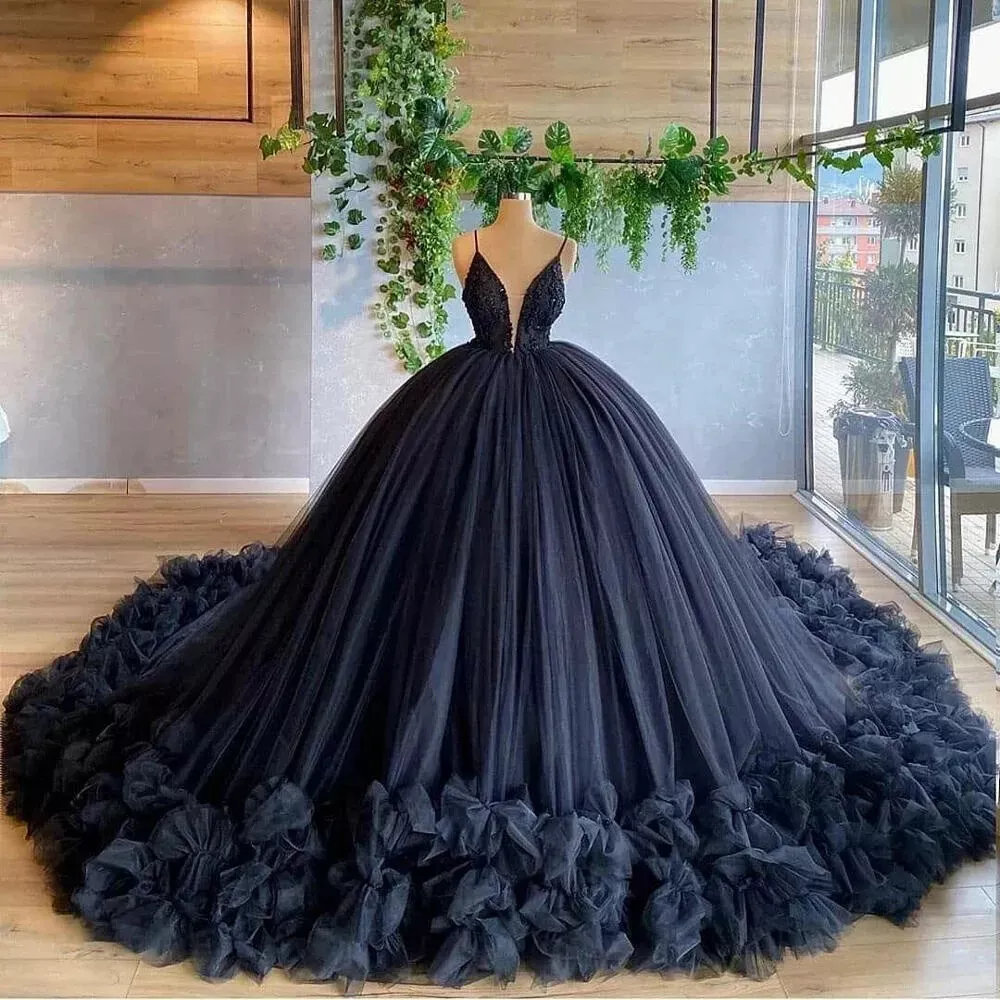 black princess dress Elegant Girls Prom Girls Birthday Dress themed parties and any other occasions for toddlers and girls Black Glitter Flower Girl Dress: