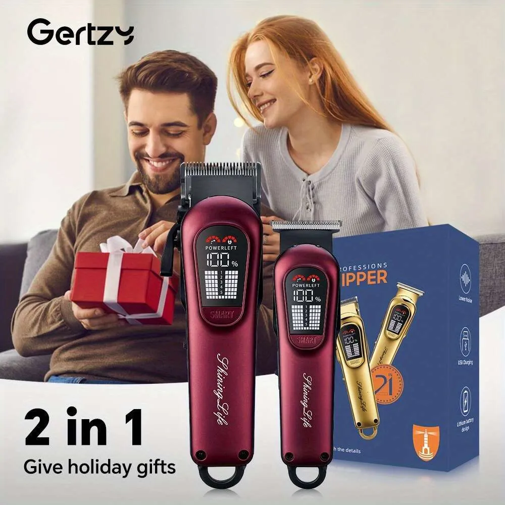 GERTZY Erkek Saç Kesme Makineleri 2si 1 Arada Akülü Yi TL2