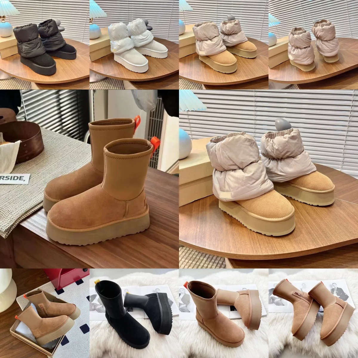 Stivali Donna In Pelle Di Pecora Australiana - Alti 11 Pollici, 3 Bottoni, Doppia Faccia, Fodera In Pelliccia, Suola Flessibile