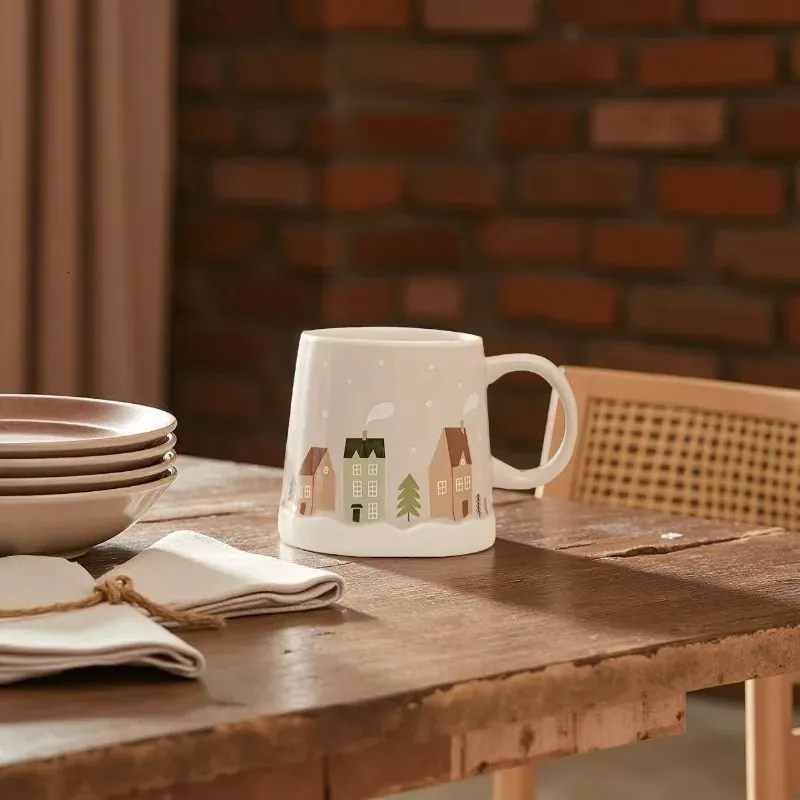Christmas Ceramic Cup Coffee Mug Bone China 12 oz Household Afternoon Tea  Gift from Mainland China