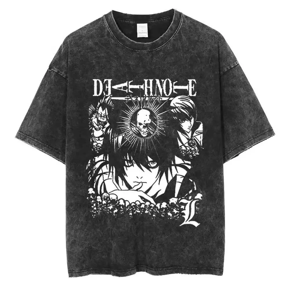 Camisas Death Note Misa Lawliet Wash Camiseta Preta: De $52,07