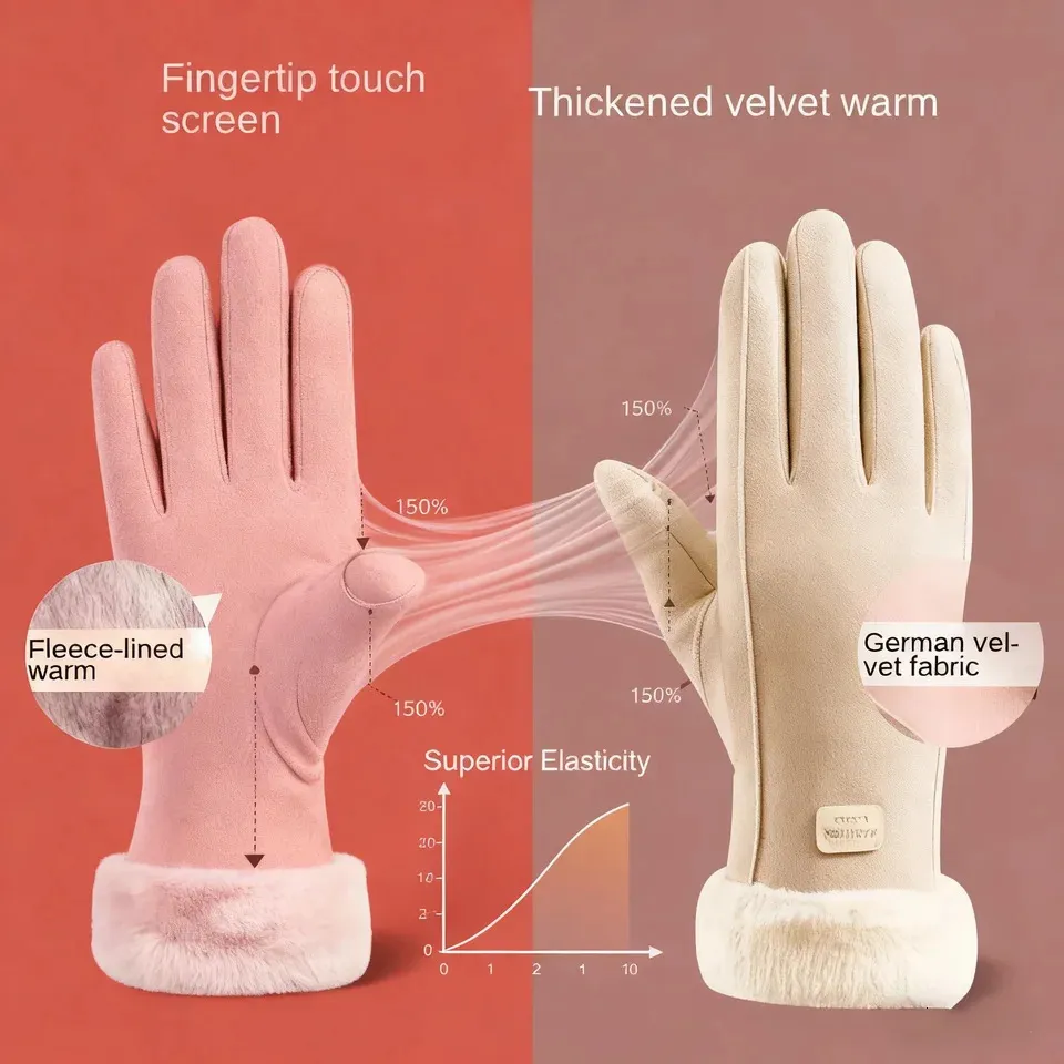 ALPIDEX Guanti Antiscivolo Touch Screen Donna Uomo Running