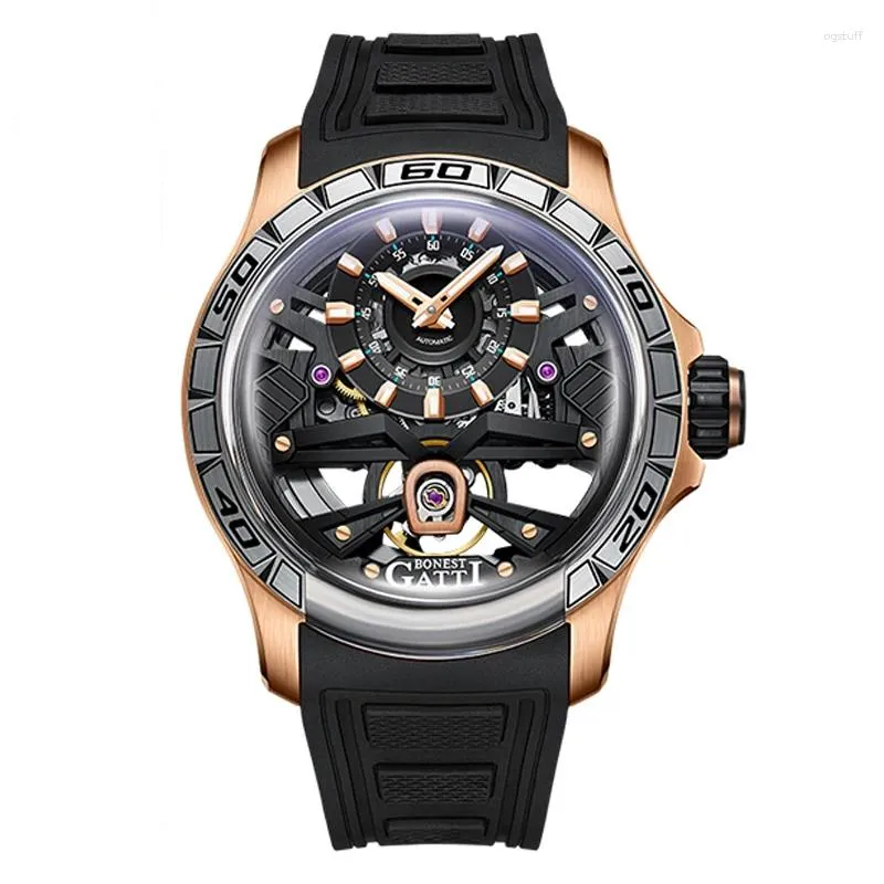 腕時計 BONEST GATTI メンズ 自動巻き時計 44 ミリメートル機械式