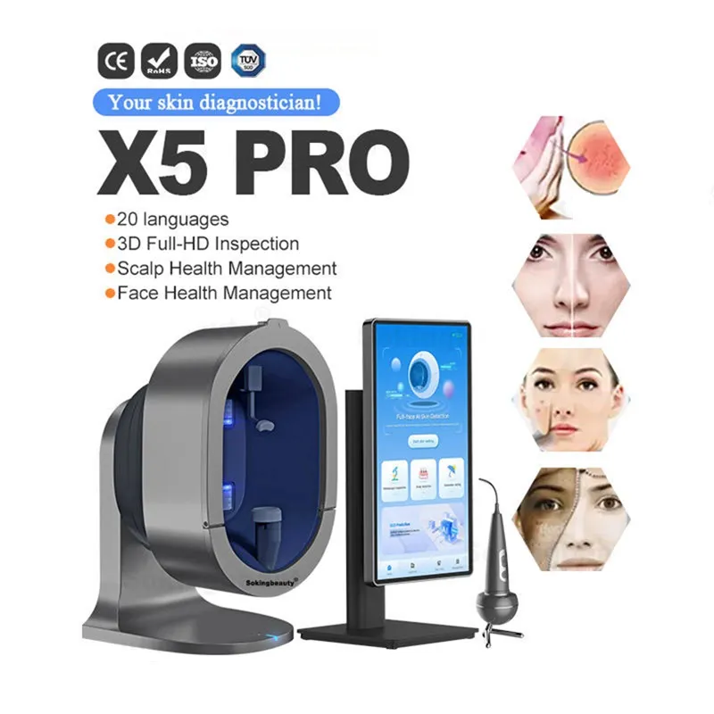 Skin Test Using Automat 3D Facial Analysis Digital Skin Analysis Device with UV Skin and Hair ...