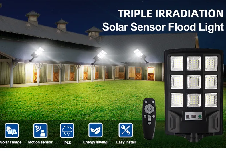 Durable Triple Directional Solar LED Lighting Fixture with Advanced ...