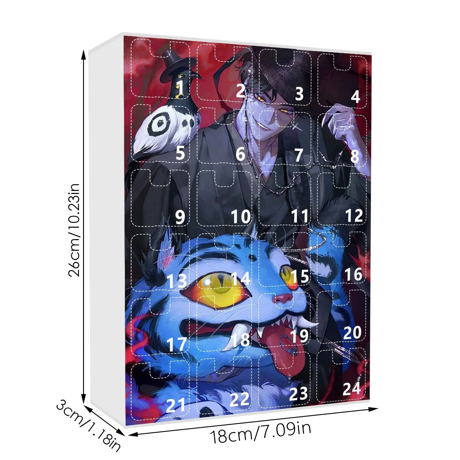 Calendrier De L'Avent 2025 KPop Anime - 24 Porte-clés/Pendentifs Acryliques | Cadeau Noël Pour Fans De K-pop