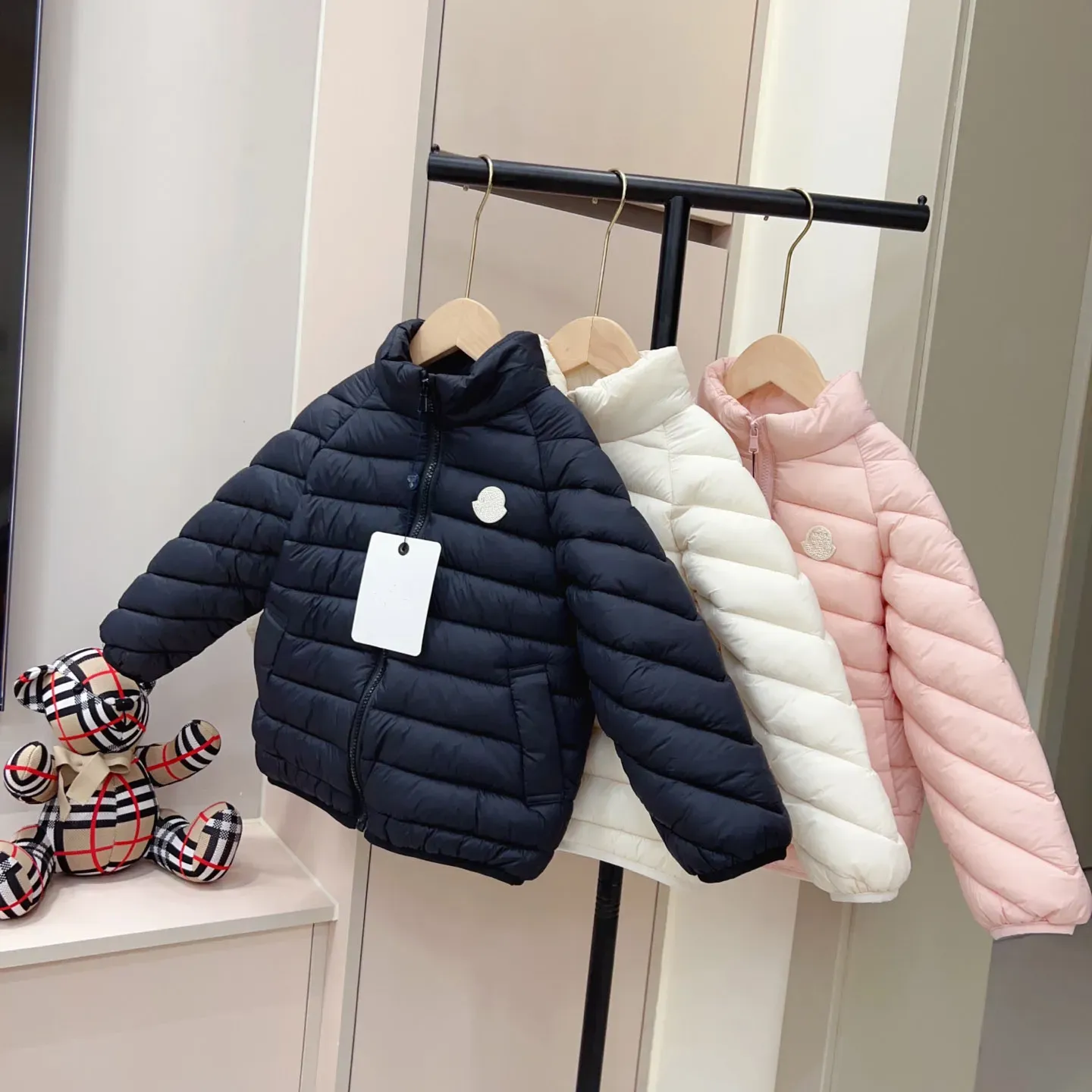 M Kids Embroidered Badge Cotton Coat   Stand Collar... 