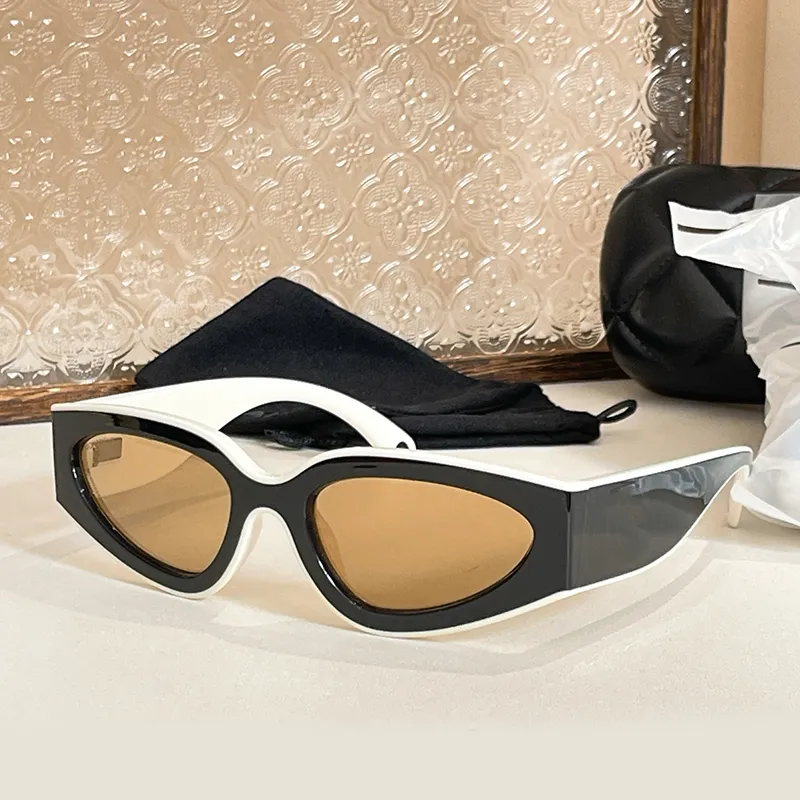 Cat Eye Sunglasses Full Frame Black White Acetate... From  display picture 1