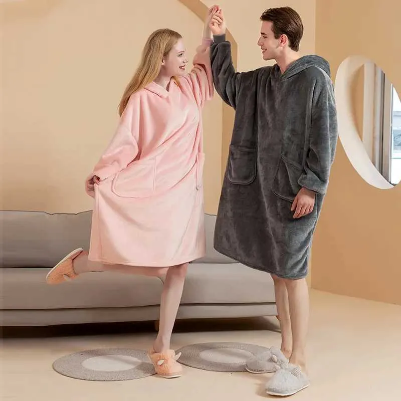 Camicia Da Notte In Velluto Corallo Donna - Pigiama Invernale Morbidissimo, Con Tasche, Per Casa E Relax
