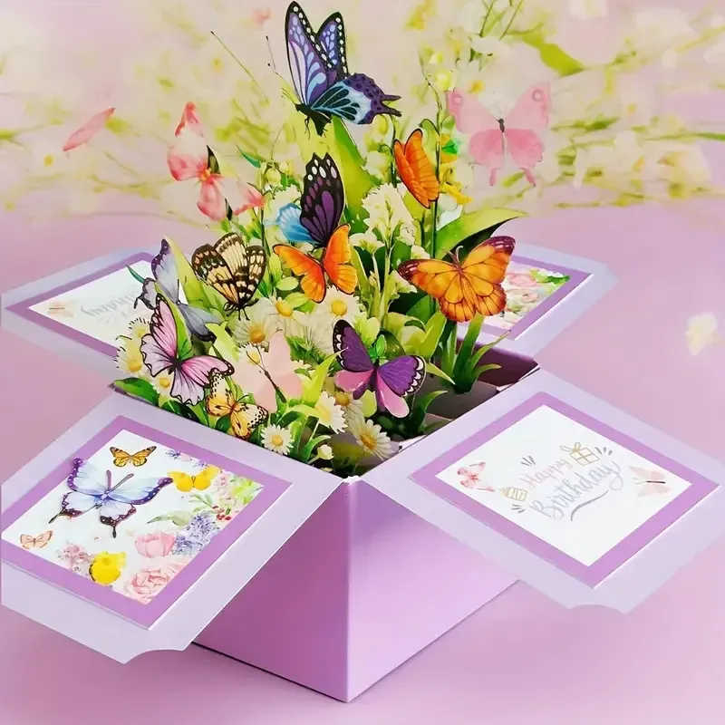 3D Pop Up Butterfly Birthday Card With Flower And... From Ping10, $8.04 ...