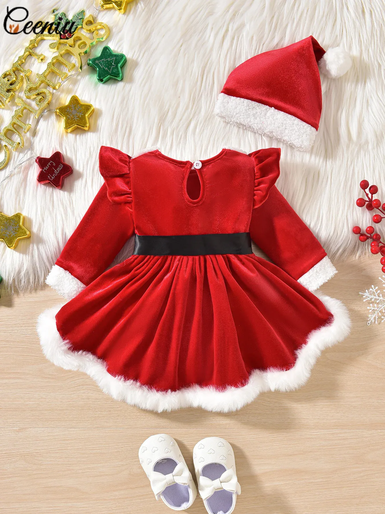 newborn velvet christmas dresses Amazon.com: Amnnchya Baby Girl Christmas Outfit Bow Velvet Long Sleeve Romper Dress Newborn Infant Baby Girls Fall Winter Clothes (Red White, 0-3 Months) : Clothing, Shoes & Jewelry