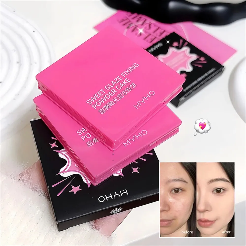 Full Coverage Setting Powder Pressed Powder Natural Soft Skin Face Makeup Setting Powder Oil Control ...