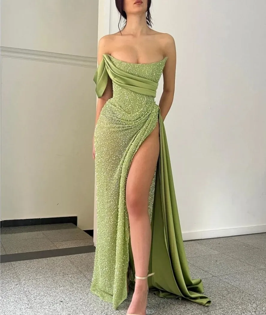 sexy green birthday dress Sexy A Line Strapless Sage Green Prom Dresses 21th Birthday Outfit P21 PreppyDress