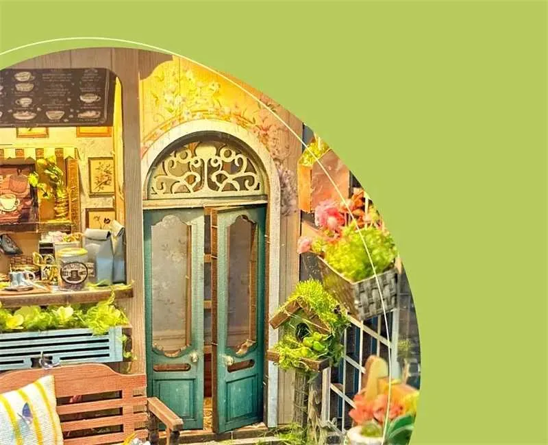 DIY Wooden Book Nook Shelf Insert Miniature Building Kit Wooden ...