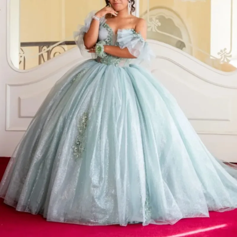 aqua blue sweet 16 dresses Quinceanera trimmed sweetheart neckline add Vesra Black Tie Dresses & Color:LIPSTICK
