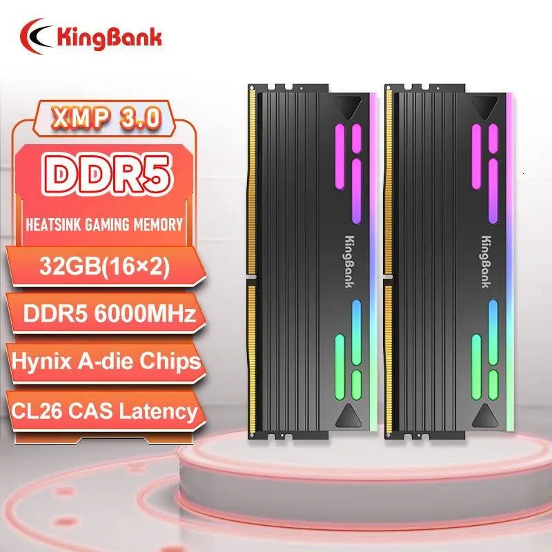 KingBank 32GB 16GBx2 DDR5 6000MHz RGB Bellek Kiti  Yi TL26