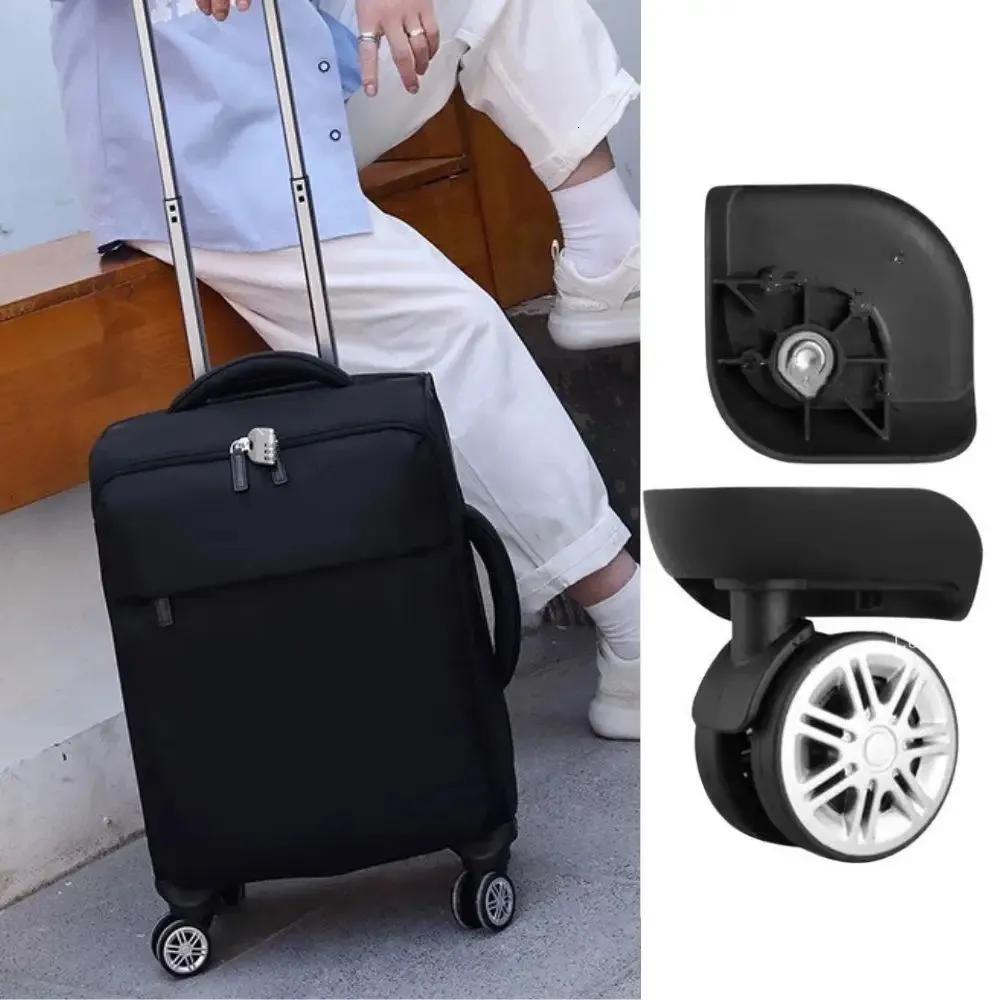 1 paire de roues de valise A19 Mute à double rangée de roues de coffre, roue de rechange pour valise, chariot