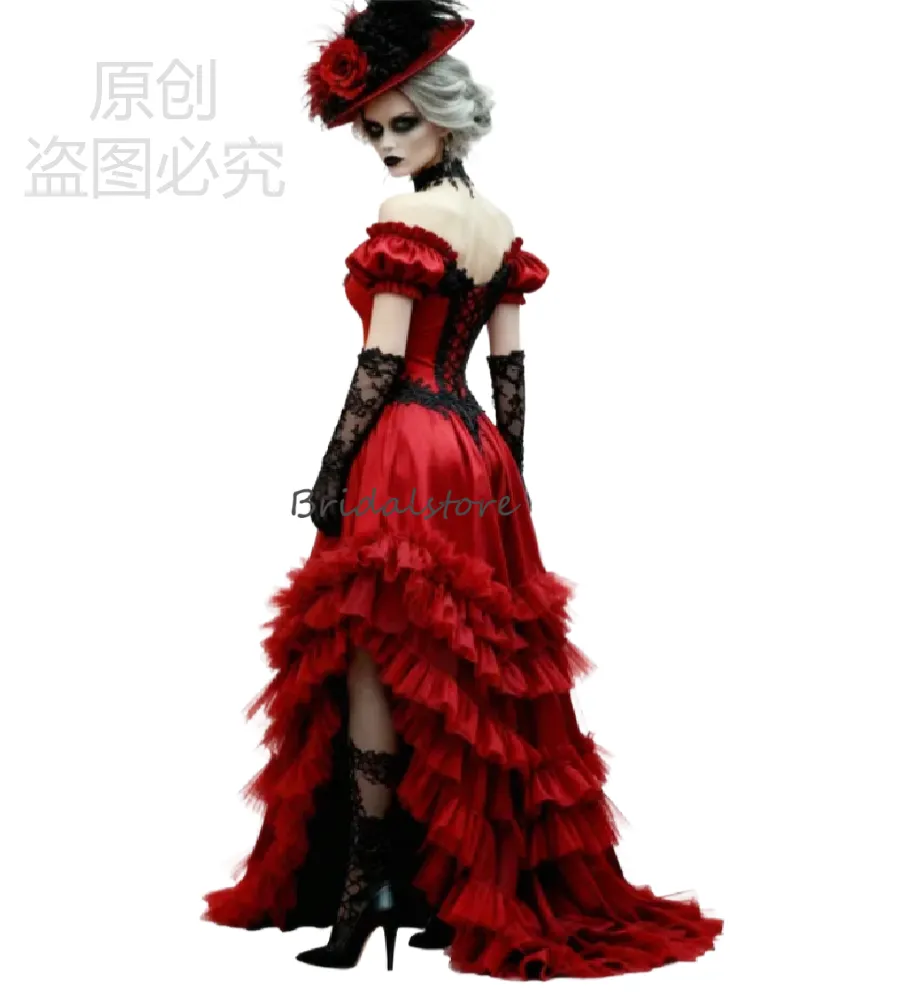 green emerald velvet dress Hell Bunny Gothic Bloody Rose Vampire Endless Night Side Corset Tie Dr –  Skelapparel