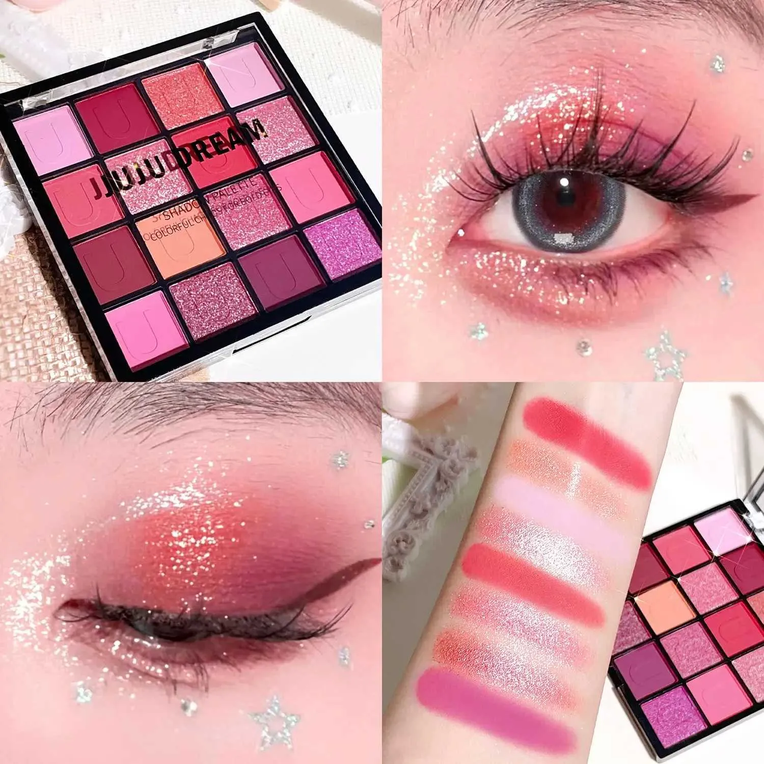 Shell Light Color Eye Makeup Koi Mermaid Eyeshadow Palette Pearl, Matte & Glitter Shades For ...