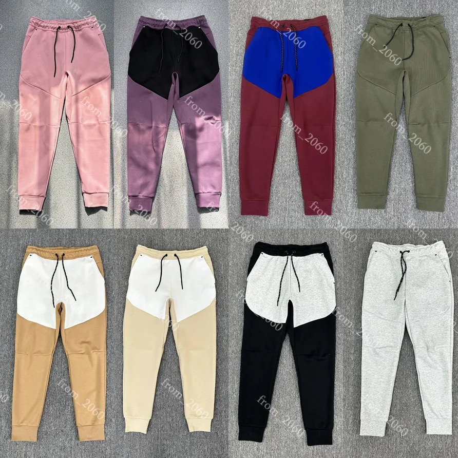 Drawstring Tech Flat Tech Fleece Men's Casual Pants Drawstring Waist Skinny Fit Cotton Blend ...