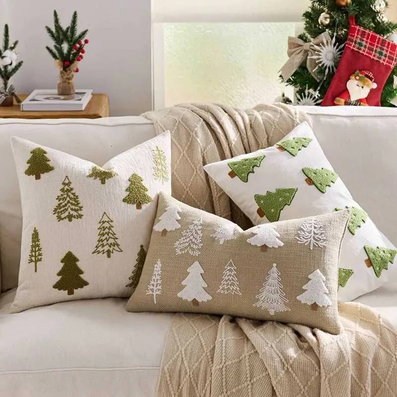Set Di 4 Federe Per Cuscino Invernali Con Pupazzo Di Neve E Renna – 45x45 Cm, Decorazione Natalizia Per Divano E Soggiorno