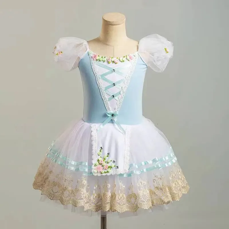 Acquista Costume da tutù per balletto con canotta in paillettes per bambina, con gonna, body, ballerina, costumi di danza scintillanti in Italia a partire da 13