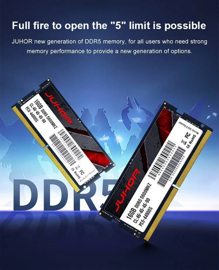 JUHOR DDR5 16GB 5600MHz 2枚セット Память Для Ноутбука JUHOR DDR5, 16 ГБ, 32 ГБ, 5600 От 17 905