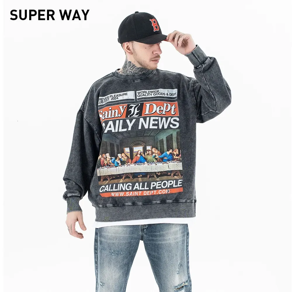 Super Way Label Superway Original Last Supper Graphic Sweatshirts ... From Zara05 ...