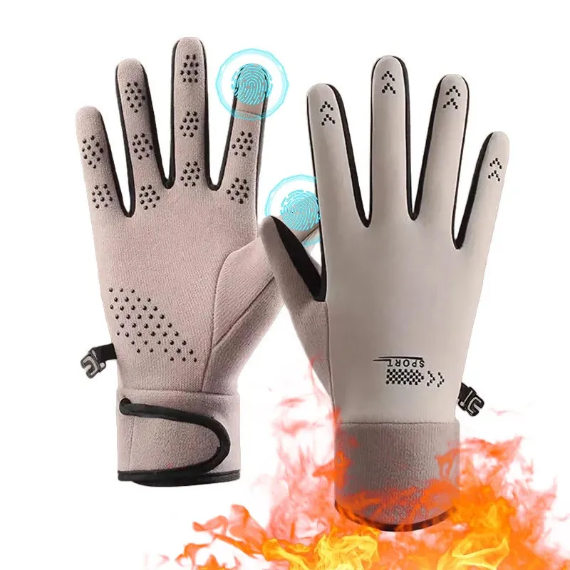 Gants de moto d'hiver chauds pour écran tactile