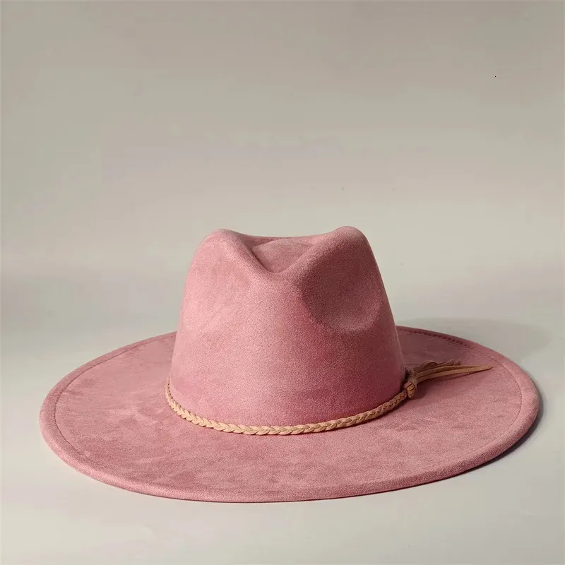 Classic Pink Wide-Brim Women’s Hat Ivy Wide Brim Fedora Hat Women Wool Hats For Women Pink Hats  main image 3
