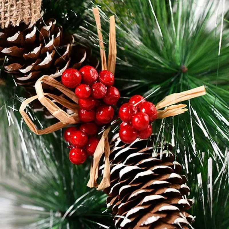 Christmas Wreath for Front Door Artificial Red Berries Pine Cones ...