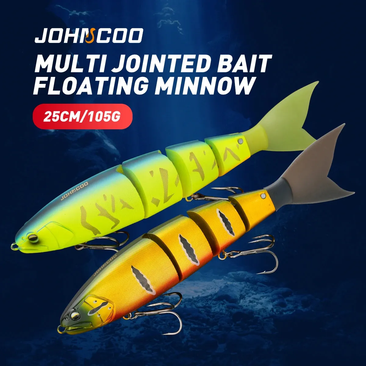 Johncoo 4 Section Jointed Fishing Lures   25cm 105g... 