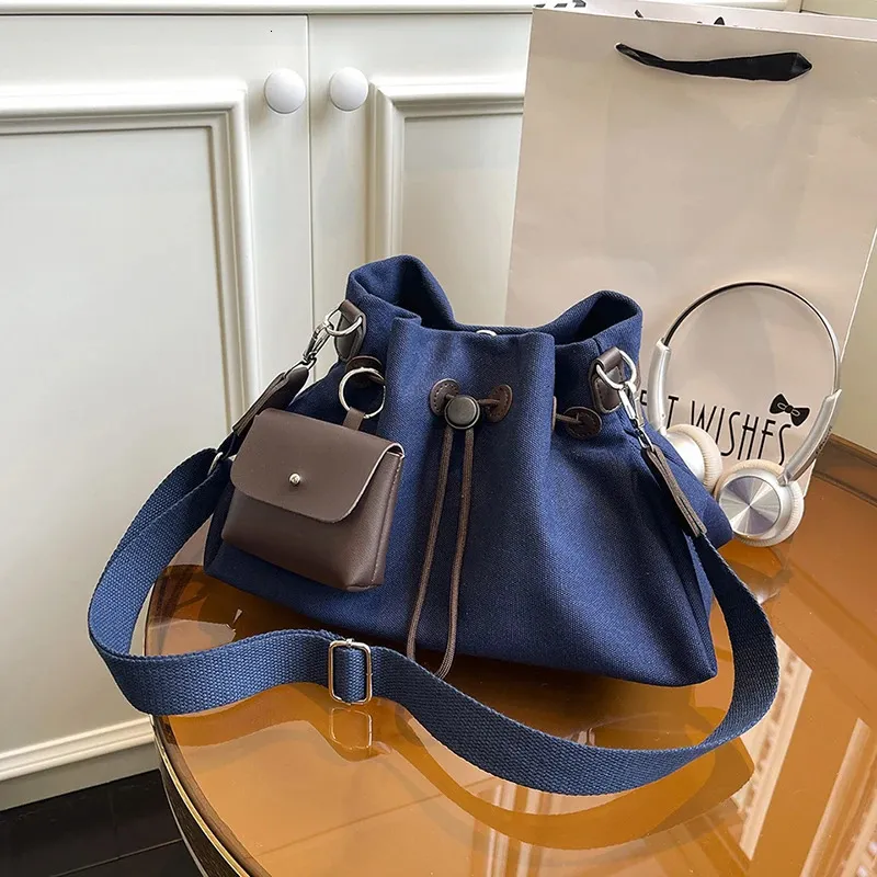 ZD1606 Large Capacity Canvas Drawstring Shoulder From Annides