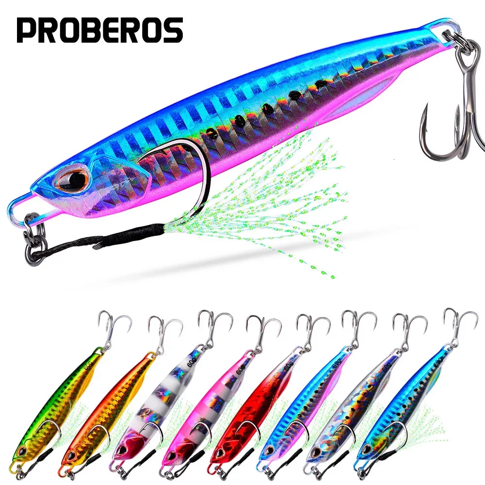PROBEROS Metal Jig Fishing Lures Mixed Colors... 