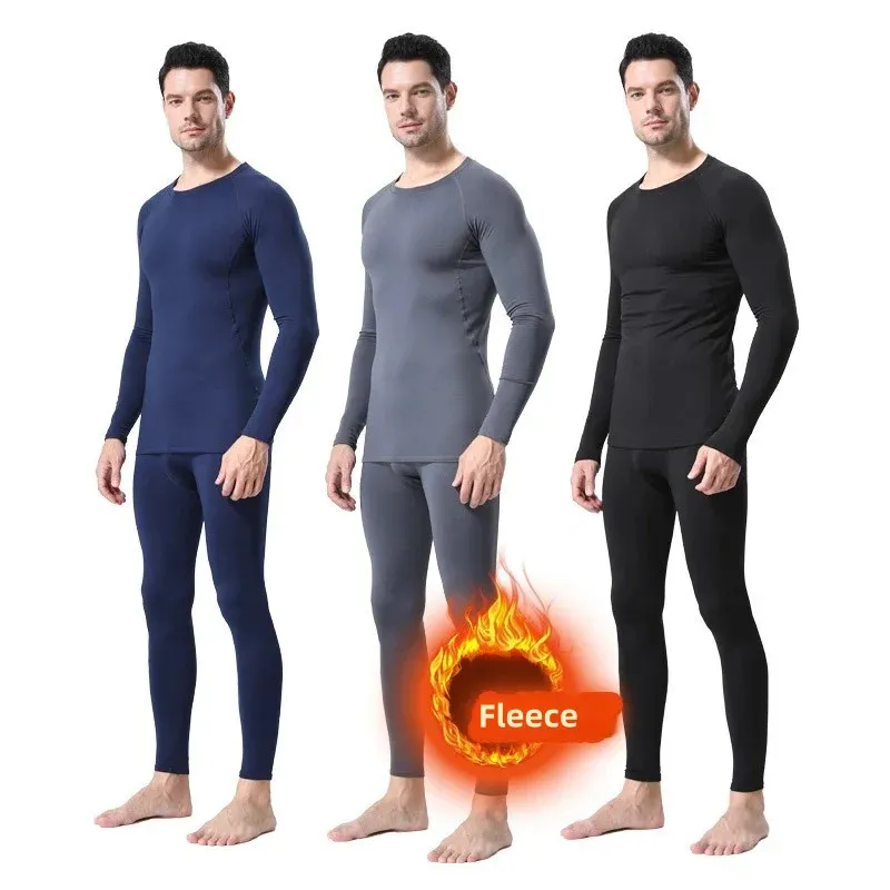 3 Set Di Biancheria Intima Termica Uomo Invernale - Fodera In Pile Per Il Freddo, Sport E Caccia